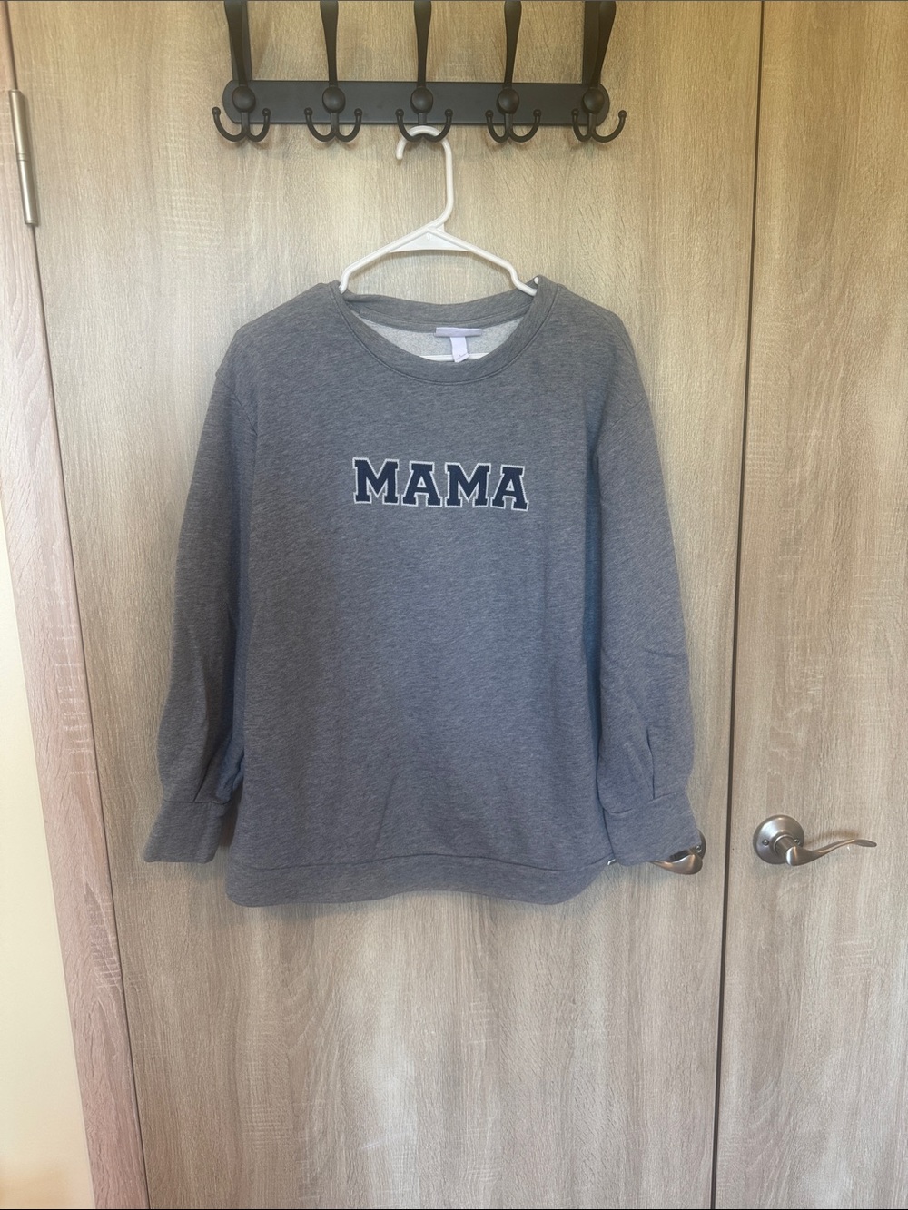 Ingrid & Isabel Gray 'Mama' Crew Neck Sweater